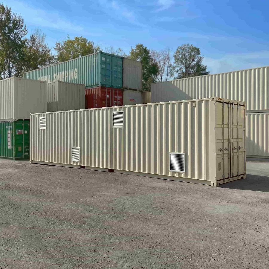 40&rsquo;HC &ldquo;CONTAINMENT CUBE&rdquo; with 4 x Roll Up Doors - Backstorage Containers LLC