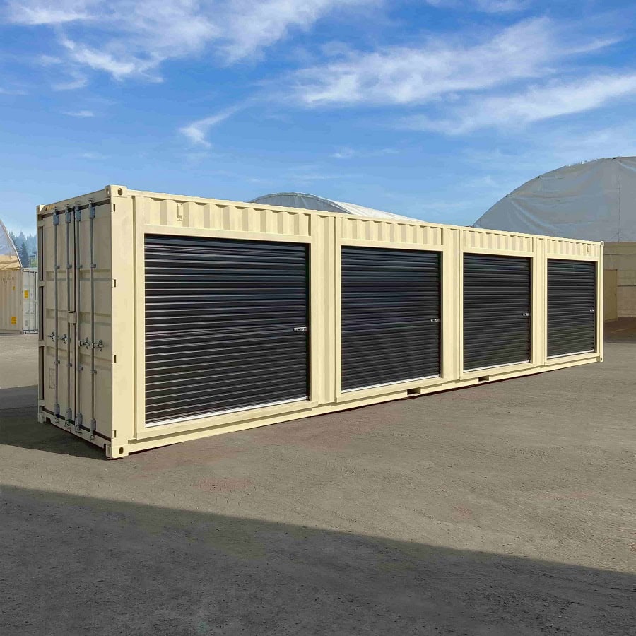 40&rsquo;HC &ldquo;CONTAINMENT CUBE&rdquo; with 4 x Roll Up Doors - Backstorage Containers LLC