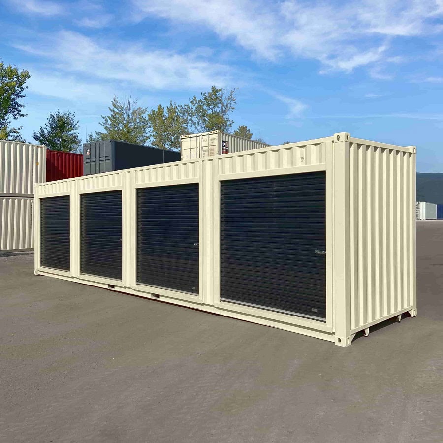 40&rsquo;HC &ldquo;CONTAINMENT CUBE&rdquo; with 4 x Roll Up Doors - Backstorage Containers LLC