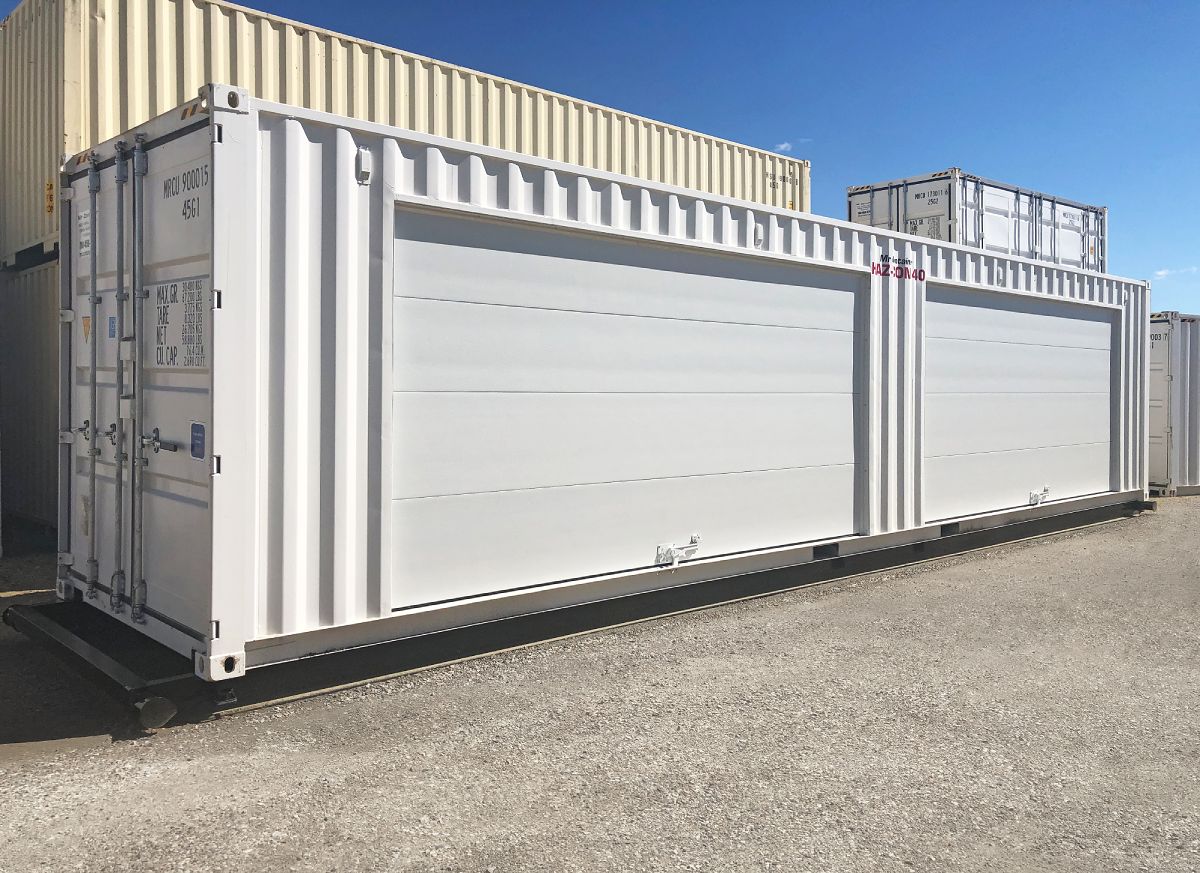 40&rsquo;HC HAZCON Containment unit w/ Overhead doors - Backstorage Containers LLC