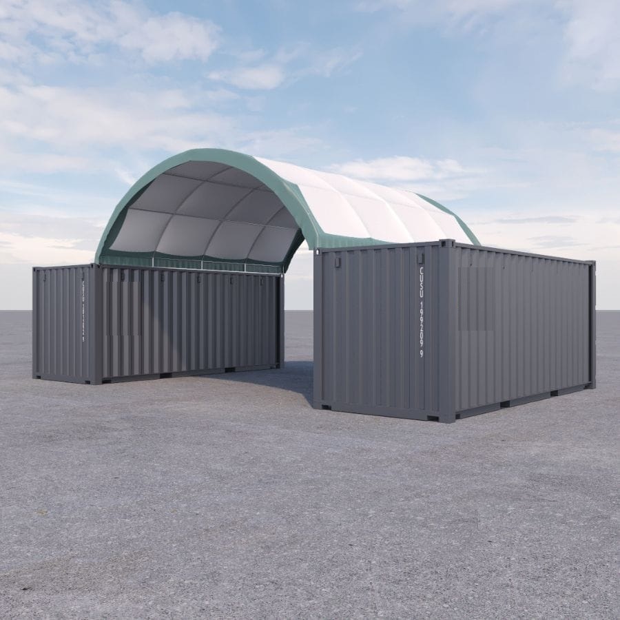 20&rsquo; x 20&rsquo; Fabric Container Shelter - Backstorage Containers LLC