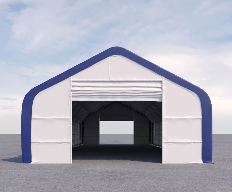 Dual Truss Storage Shelter (30&prime; x 80&prime; x 20&prime;) - Backstorage Containers LLC