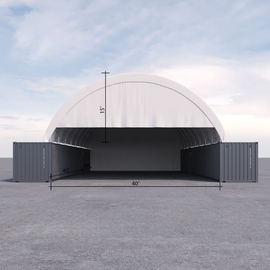 40&rsquo; x 60&rsquo; Container Shelter - Backstorage Containers LLC