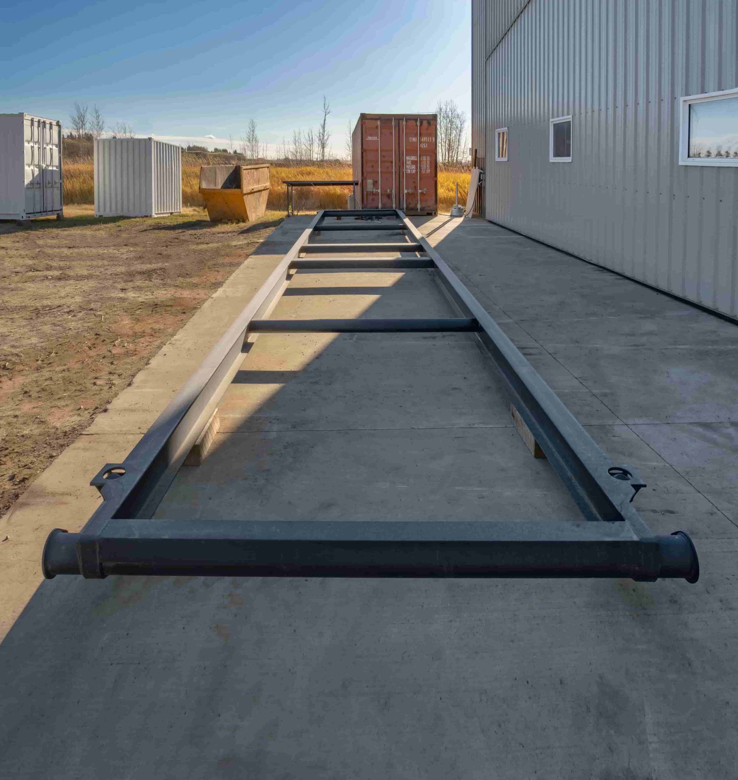 40&rsquo; Container skid w/ twist lock &ldquo;Non Grated&rdquo; - Backstorage Containers LLC