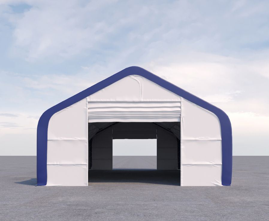 Dual Truss Storage Shelter (30&prime; x 60&prime; x 20&prime;) - Backstorage Containers LLC