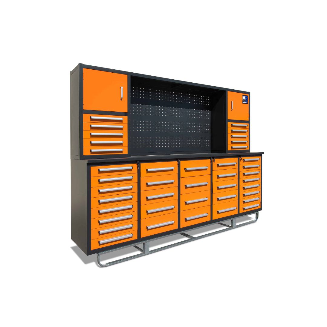 M&B | 10&rsquo; Workbench Cabinet with 40 Drawers - Backstorage Containers LLC