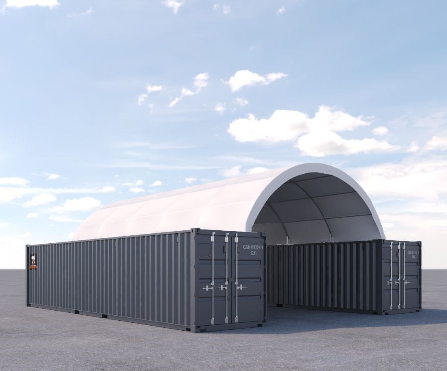20&prime; x 40&prime; Fabric Container Shelter - Backstorage Containers LLC