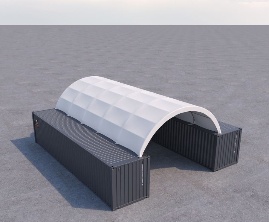 20&prime; x 40&prime; Fabric Container Shelter - Backstorage Containers LLC
