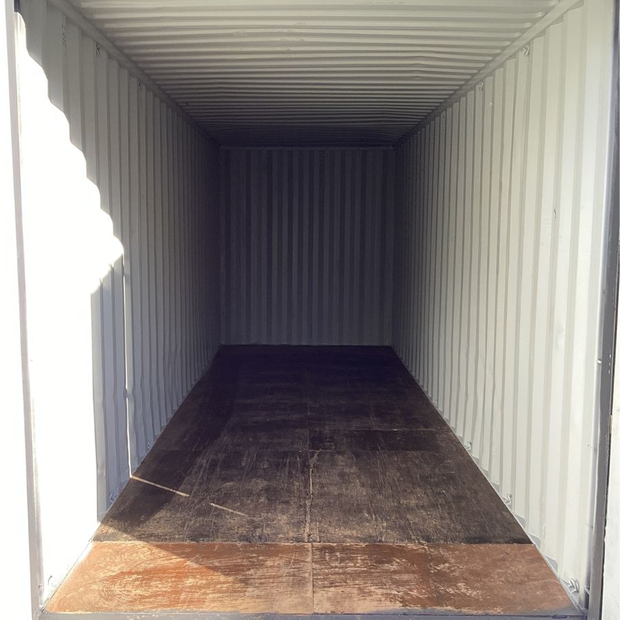 25&rsquo;HC Used Shipping Container (Painted Slate Grey) - Backstorage Containers LLC