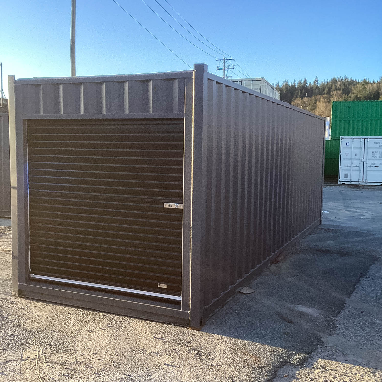 26&prime; Cut-Down Shipping Container w/Roll-Up Door - Backstorage Containers LLC