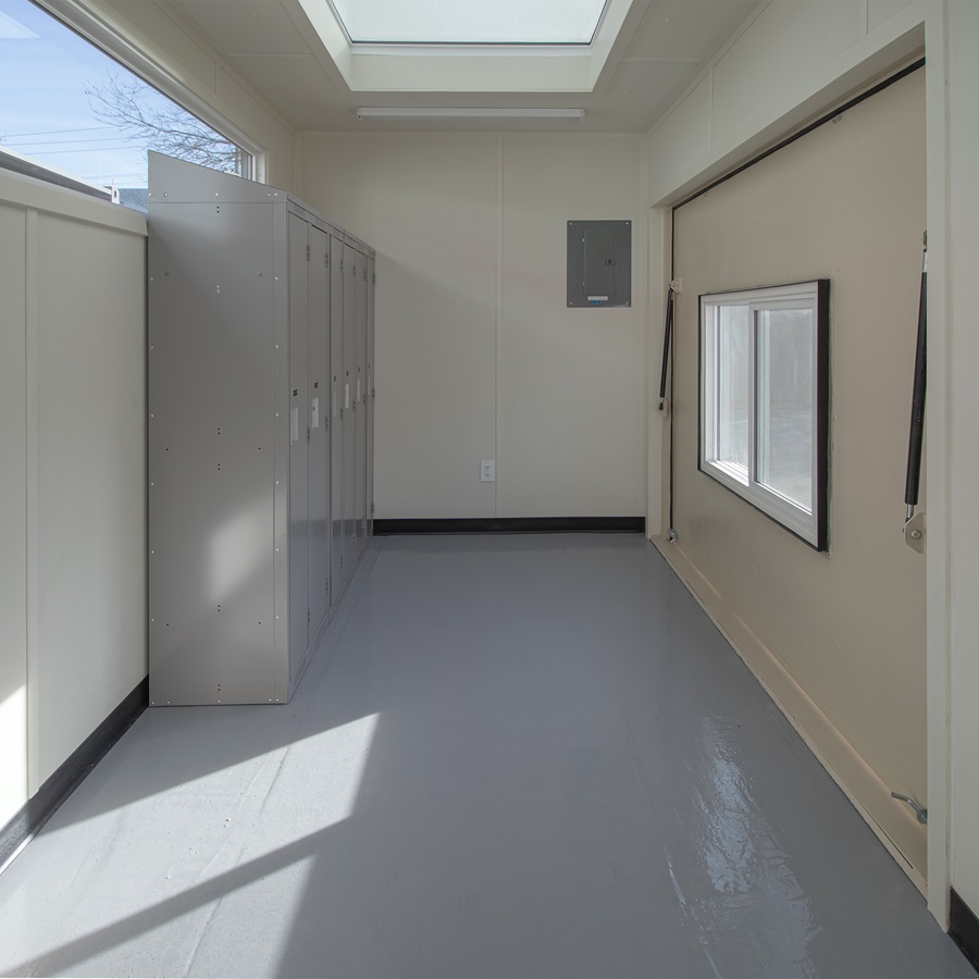 40&rsquo; Art Studio w/Flip up Doors - Backstorage Containers LLC